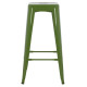 Σκαμπο bar μεταλλικο melita σε light olive green hm8642.13 43x43x78 εκ. **