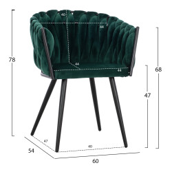 ΠΟΛΥΘΡΟΝΑΚΙ LUANDA ΒΕΛΟΥΔΟ ΚΥΠΑΡΙΣΣΙ ΜΕΤΑΛΛΙΚΑ ΠΟΔΙΑ HM8741.03 60x54x78 εκ. - 2τεμ ** ΠΟΛΥΘΡΟΝΑΚΙ LUANDA ΒΕΛΟΥΔΟ ΚΥΠΑΡΙΣΣΙ ΜΕΤΑΛΛΙΚΑ ΠΟΔΙΑ HM8741.03 60x54x78 εκ. - 2τεμ **