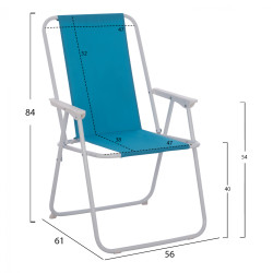 Καρεκλα παραλιασ deval πτυσσομενη σιελ με ψηλη πλατη hm5148 μεταλλικη ** Καρεκλα παραλιασ deval πτυσσομενη σιελ με ψηλη πλατη hm5148 μεταλλικη **