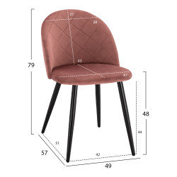 ΚΑΡΕΚΛΑ ODED ΜΕ ΜΕΤΑΛΛΙΚΑ ΜΑΥΡΑ ΠΟΔΙΑ & ΒΕΛΟΥΔΟ ΣΑΠΙΟ ΜΗΛΟ HM8731.12 49x57x79Υ εκ. - 4τεμ ** ΚΑΡΕΚΛΑ ODED ΜΕ ΜΕΤΑΛΛΙΚΑ ΜΑΥΡΑ ΠΟΔΙΑ & ΒΕΛΟΥΔΟ ΣΑΠΙΟ ΜΗΛΟ HM8731.12 49x57x79Υ εκ. - 4τεμ **