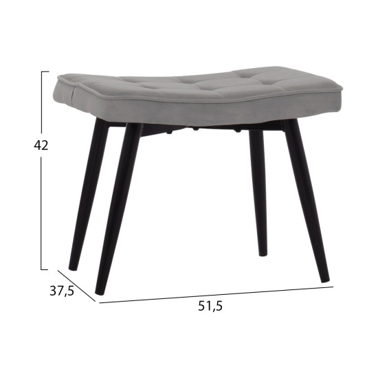 Πολυθρονα μπερζερα crawley με υποποδιο hm8918.01 γκρι βελουδο 70x57x103 εκ. ** Πολυθρονα μπερζερα crawley με υποποδιο hm8918.01 γκρι βελουδο 70x57x103 εκ. **