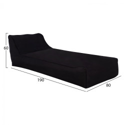 Πουφ tanea hm5807.04 μαυρο με uv protection 190x80x60υ εκ. ** Πουφ tanea hm5807.04 μαυρο με uv protection 190x80x60υ εκ. **