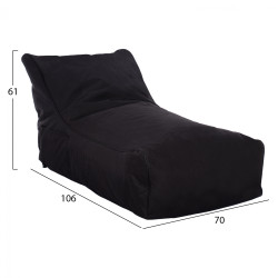 Πουφ bloom αδιαβροχο hm5111.14 μαυρο με uv protection  106x70x61υ εκ. ** Πουφ bloom αδιαβροχο hm5111.14 μαυρο με uv protection  106x70x61υ εκ. **