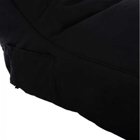 Πουφ bloom αδιαβροχο hm5111.14 μαυρο με uv protection  106x70x61υ εκ. **