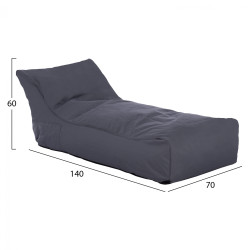 Πουφ alok hm5806.02 γκρι με uv protection  140x70x60υ εκ. ** Πουφ alok hm5806.02 γκρι με uv protection  140x70x60υ εκ. **