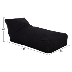 Πουφ alok hm5806.04 μαυρο με uv protection 140x70x60υ εκ. ** Πουφ alok hm5806.04 μαυρο με uv protection 140x70x60υ εκ. **