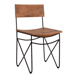 Καρεκλα απο μασιφ ξυλο ακακιασ kai μεταλλο φυσικο 46x51x84υεκ.hm8180.11 ** Καρεκλα απο μασιφ ξυλο ακακιασ kai μεταλλο φυσικο 46x51x84υεκ.hm8180.11 **