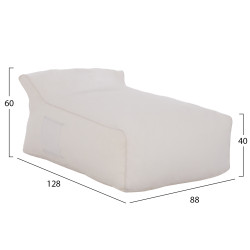 Πουφ zafer hm5772.11 με textilene 600gr/m2 2x1 λευκο 88x128x60υεκ ** Πουφ zafer hm5772.11 με textilene 600gr/m2 2x1 λευκο 88x128x60υεκ **