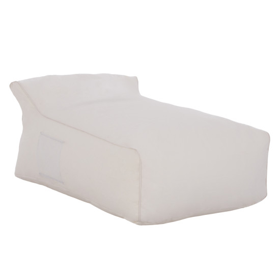 Πουφ zafer hm5772.11 με textilene 600gr/m2 2x1 λευκο 88x128x60υεκ **