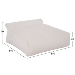 Πουφ yamin 2ατομων με textilene 600gr/m2 2x1 λευκο hm5773.11 140x140x40-60υεκ. ** Πουφ yamin 2ατομων με textilene 600gr/m2 2x1 λευκο hm5773.11 140x140x40-60υεκ. **