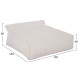 Πουφ yamin 2ατομων με textilene 600gr/m2 2x1 λευκο hm5773.11 140x140x40-60υεκ. **