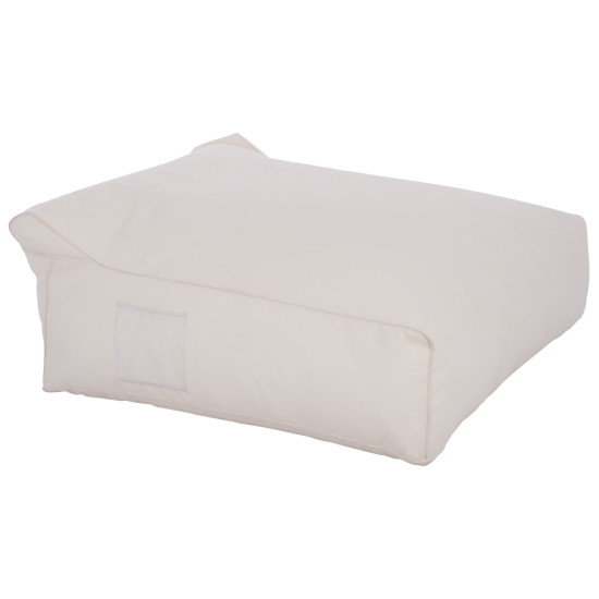 Πουφ yamin 2ατομων με textilene 600gr/m2 2x1 λευκο hm5773.11 140x140x40-60υεκ. **
