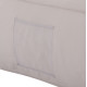 Πουφ yamin 2ατομων με textilene 600gr/m2 2x1 λευκο hm5773.11 140x140x40-60υεκ. **