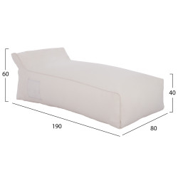 Πουφ ξαπλωστρα wadelin hm5774.11 με textiline λευκο 190x80x40-60υ εκ. ** Πουφ ξαπλωστρα wadelin hm5774.11 με textiline λευκο 190x80x40-60υ εκ. **