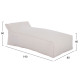 Πουφ ξαπλωστρα wadelin hm5774.11 με textiline λευκο 190x80x40-60υ εκ. **
