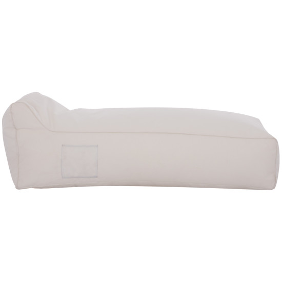 Πουφ ξαπλωστρα wadelin hm5774.11 με textiline λευκο 190x80x40-60υ εκ. **