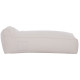 Πουφ ξαπλωστρα wadelin hm5774.11 με textiline λευκο 190x80x40-60υ εκ. **