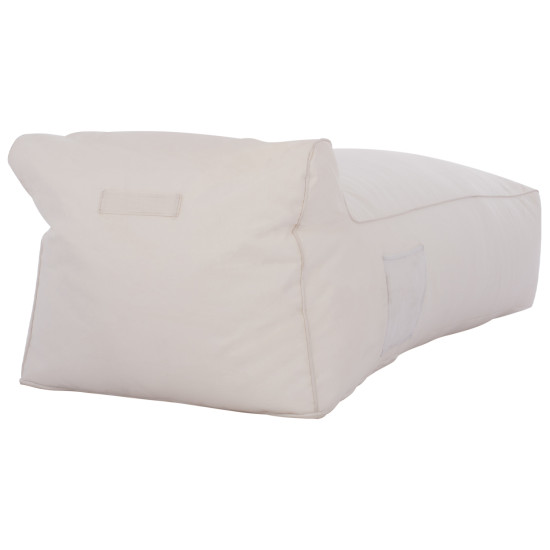 Πουφ ξαπλωστρα wadelin hm5774.11 με textiline λευκο 190x80x40-60υ εκ. **