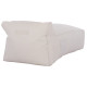 Πουφ ξαπλωστρα wadelin hm5774.11 με textiline λευκο 190x80x40-60υ εκ. **