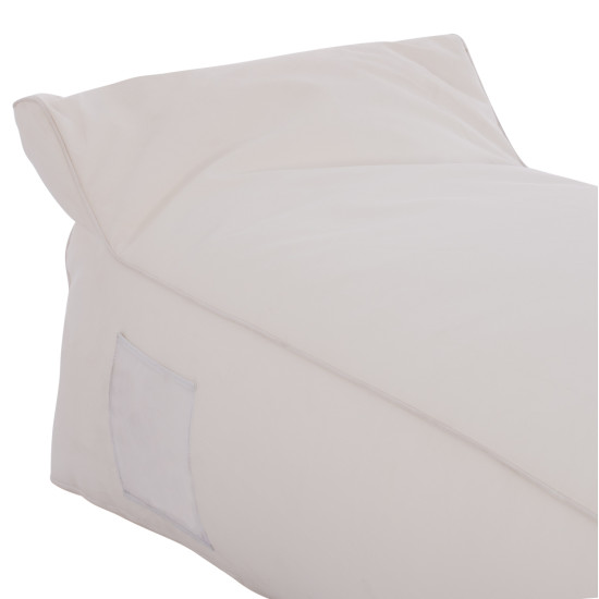 Πουφ ξαπλωστρα wadelin hm5774.11 με textiline λευκο 190x80x40-60υ εκ. **