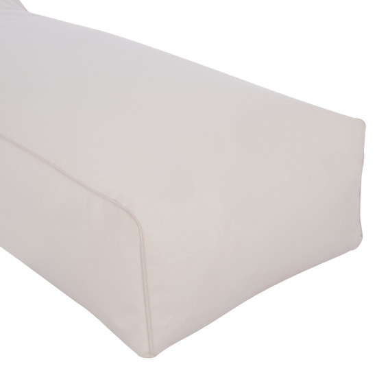 Πουφ ξαπλωστρα wadelin hm5774.11 με textiline λευκο 190x80x40-60υ εκ. **