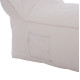 Πουφ ξαπλωστρα wadelin hm5774.11 με textiline λευκο 190x80x40-60υ εκ. **
