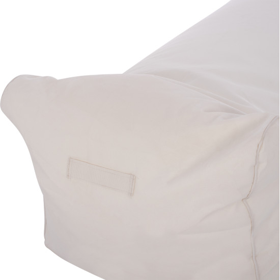 Πουφ ξαπλωστρα wadelin hm5774.11 με textiline λευκο 190x80x40-60υ εκ. **