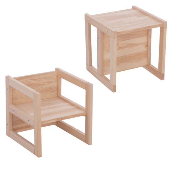 Παιδικο ξυλινο τραπεζι - καρεκλακι miko hm9288 φυσικο 35x37x32 εκ. **