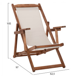 Σεζλονγκ με μπρατσα λημνοσ εμπ/σμοσ καρυδι με pvc 2χ1 hm11708.60t 62,5x97x105 εκ. **