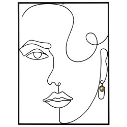 Διακοσμητικο τοιχου μεταλλικο μαυρο hm7549 50.2x66.7x3.2 **