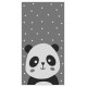 Παιδικο χαλι με κροσια hm7678.14 panda γκρι 80χ150 εκ. **