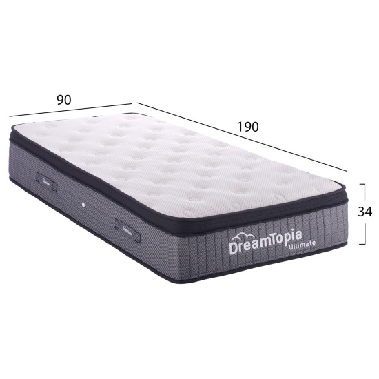 Στρωμα dreamtopia, σειρά ultimate hm661.90 pocket spring με ανωστρωμα 90x190x34yεκ. **