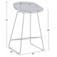 ΣΚΑΜΠΟ ΜΠΑΡ NAILA HM9299.01 ΛΕΥΚΟ ΜΕΣΑΙΟΥ ΥΨΟΥΣ 44x44x74Yεκ. - 2τεμ **