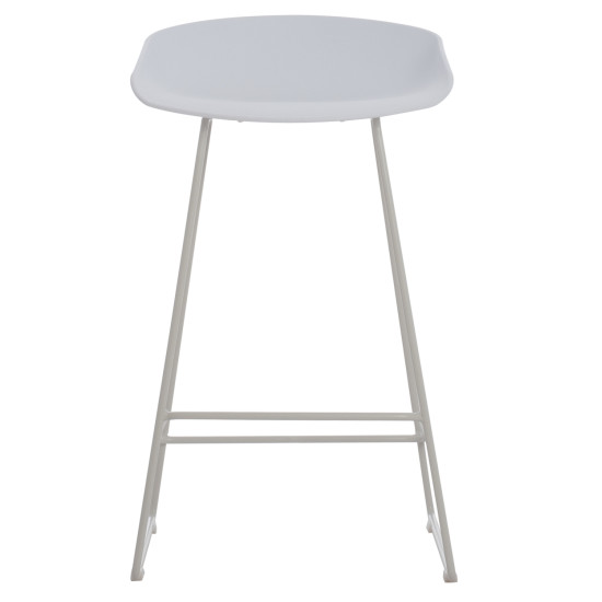 ΣΚΑΜΠΟ ΜΠΑΡ NAILA HM9299.01 ΛΕΥΚΟ ΜΕΣΑΙΟΥ ΥΨΟΥΣ 44x44x74Yεκ. - 2τεμ **
