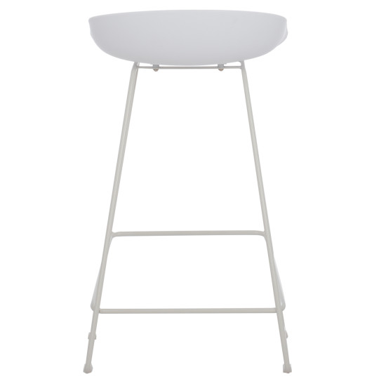 ΣΚΑΜΠΟ ΜΠΑΡ NAILA HM9299.01 ΛΕΥΚΟ ΜΕΣΑΙΟΥ ΥΨΟΥΣ 44x44x74Yεκ. - 2τεμ **