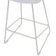 ΣΚΑΜΠΟ ΜΠΑΡ NAILA HM9299.01 ΛΕΥΚΟ ΜΕΣΑΙΟΥ ΥΨΟΥΣ 44x44x74Yεκ. - 2τεμ **