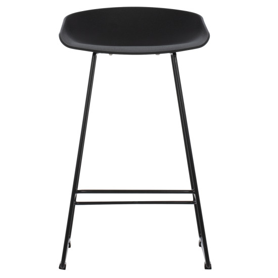 ΣΚΑΜΠΟ ΜΠΑΡ NAILA HM9299.02 ΜΑΥΡΟ ΜΕΣΑΙΟΥ ΥΨΟΥΣ 44x44x74Yεκ. - 2τεμ **