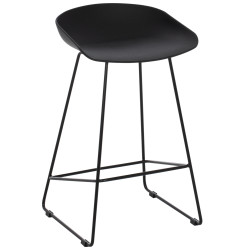 ΣΚΑΜΠΟ ΜΠΑΡ NAILA HM9299.02 ΜΑΥΡΟ ΜΕΣΑΙΟΥ ΥΨΟΥΣ 44x44x74Yεκ. - 2τεμ **