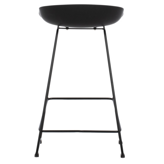 ΣΚΑΜΠΟ ΜΠΑΡ NAILA HM9299.02 ΜΑΥΡΟ ΜΕΣΑΙΟΥ ΥΨΟΥΣ 44x44x74Yεκ. - 2τεμ **
