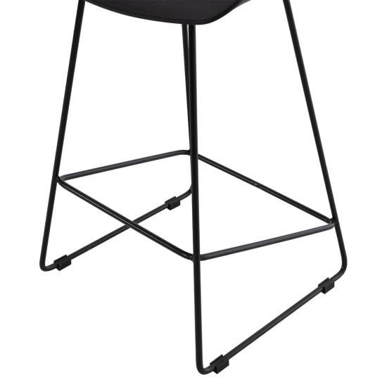 ΣΚΑΜΠΟ ΜΠΑΡ NAILA HM9299.02 ΜΑΥΡΟ ΜΕΣΑΙΟΥ ΥΨΟΥΣ 44x44x74Yεκ. - 2τεμ **