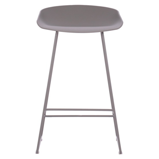 ΣΚΑΜΠΟ ΜΠΑΡ NAILA HM9299.10 ΓΚΡΙ ΜΕΣΑΙΟΥ ΥΨΟΥΣ 44x44x74Yεκ. - 2τεμ **