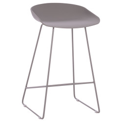 ΣΚΑΜΠΟ ΜΠΑΡ NAILA HM9299.10 ΓΚΡΙ ΜΕΣΑΙΟΥ ΥΨΟΥΣ 44x44x74Yεκ. - 2τεμ **