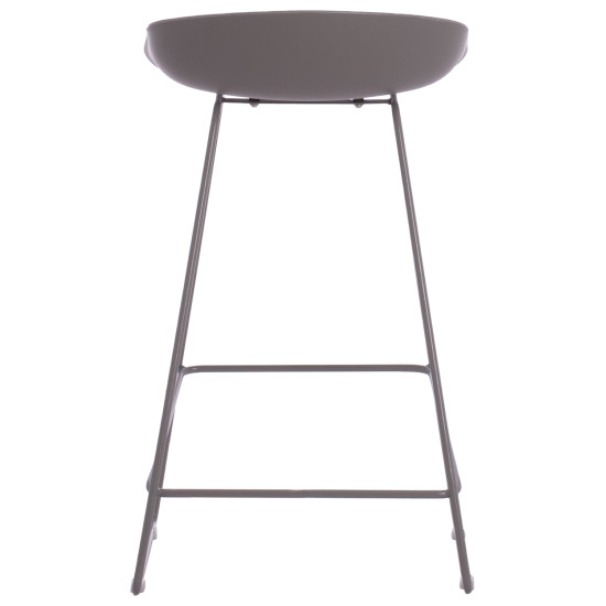 ΣΚΑΜΠΟ ΜΠΑΡ NAILA HM9299.10 ΓΚΡΙ ΜΕΣΑΙΟΥ ΥΨΟΥΣ 44x44x74Yεκ. - 2τεμ **