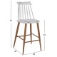 ΣΚΑΜΠΟ ΜΠΑΡ VANESSA HM9300.01 ΛΕΥΚΟ ΜΕΣΑΙΟΥ ΥΨΟΥΣ 43x45x97Υεκ. - 2τεμ **