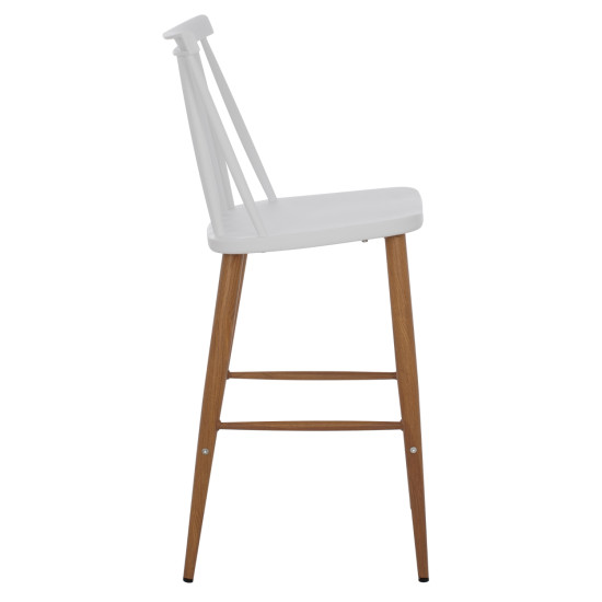 ΣΚΑΜΠΟ ΜΠΑΡ VANESSA HM9300.01 ΛΕΥΚΟ ΜΕΣΑΙΟΥ ΥΨΟΥΣ 43x45x97Υεκ. - 2τεμ **