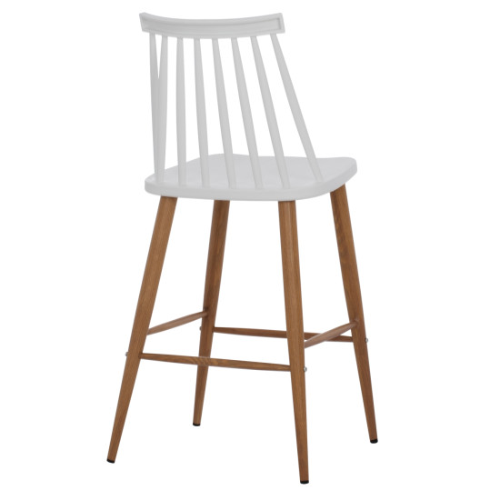 ΣΚΑΜΠΟ ΜΠΑΡ VANESSA HM9300.01 ΛΕΥΚΟ ΜΕΣΑΙΟΥ ΥΨΟΥΣ 43x45x97Υεκ. - 2τεμ **