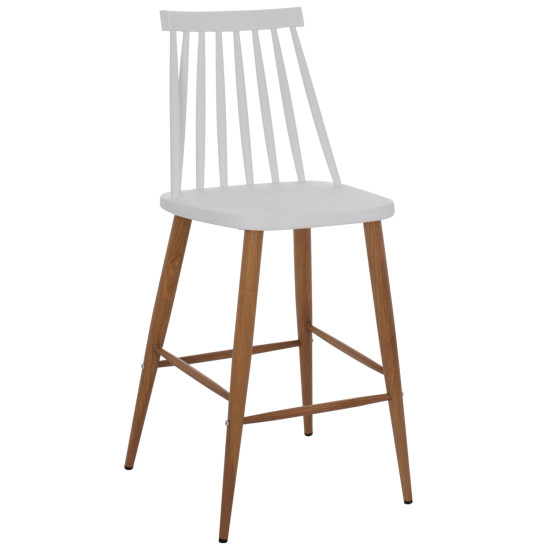 ΣΚΑΜΠΟ ΜΠΑΡ VANESSA HM9300.01 ΛΕΥΚΟ ΜΕΣΑΙΟΥ ΥΨΟΥΣ 43x45x97Υεκ. - 2τεμ **