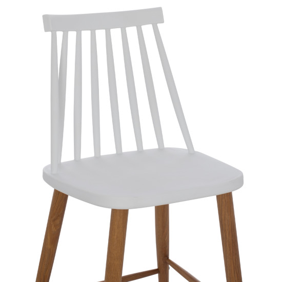 ΣΚΑΜΠΟ ΜΠΑΡ VANESSA HM9300.01 ΛΕΥΚΟ ΜΕΣΑΙΟΥ ΥΨΟΥΣ 43x45x97Υεκ. - 2τεμ **