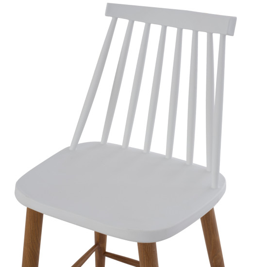 ΣΚΑΜΠΟ ΜΠΑΡ VANESSA HM9300.01 ΛΕΥΚΟ ΜΕΣΑΙΟΥ ΥΨΟΥΣ 43x45x97Υεκ. - 2τεμ **