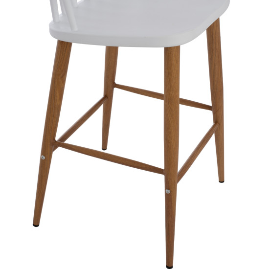 ΣΚΑΜΠΟ ΜΠΑΡ VANESSA HM9300.01 ΛΕΥΚΟ ΜΕΣΑΙΟΥ ΥΨΟΥΣ 43x45x97Υεκ. - 2τεμ **